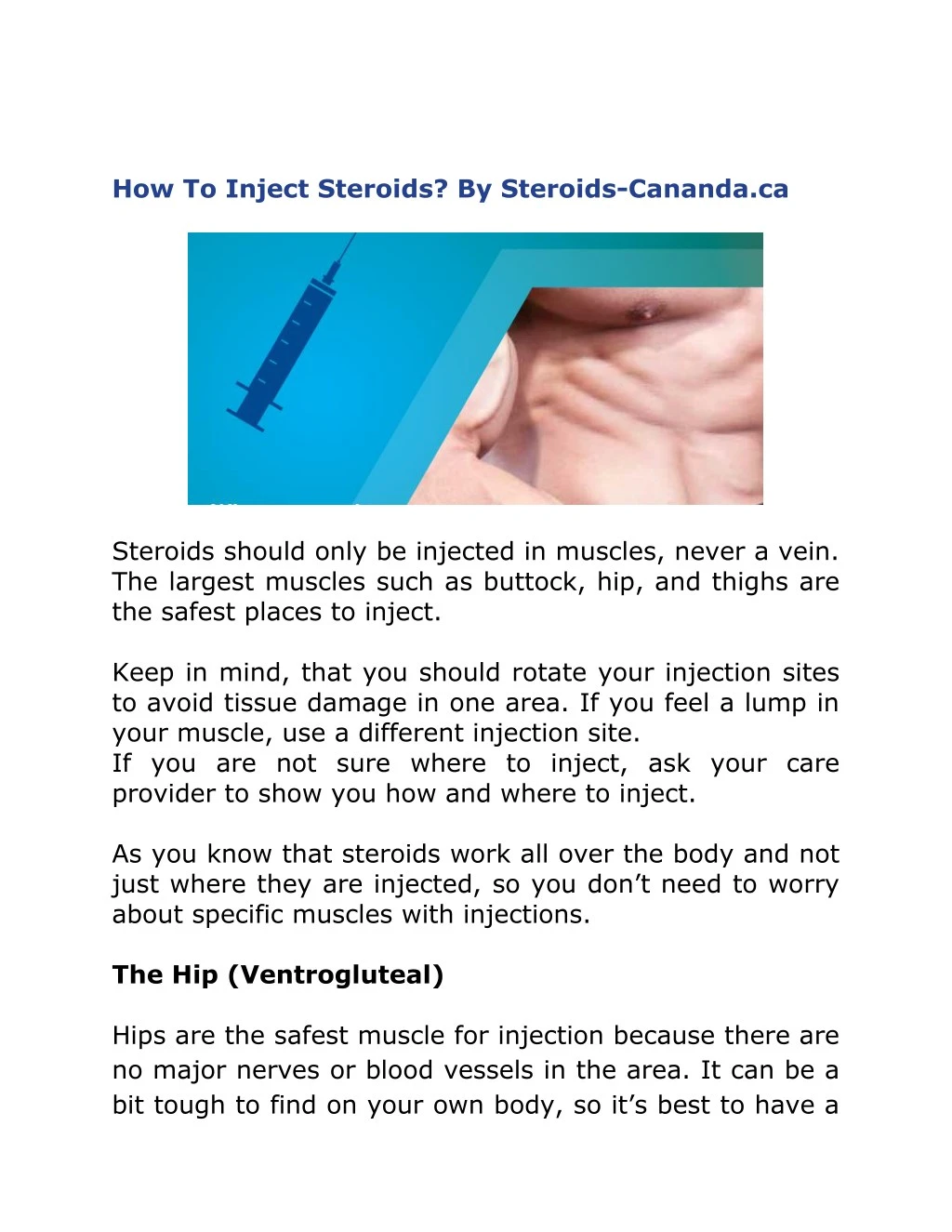 how to inject steroids by steroids cananda ca
