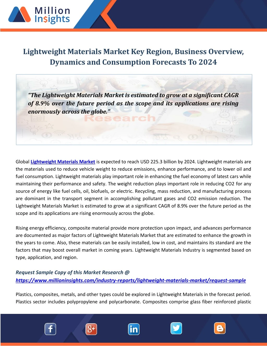 lightweight materials market key region business