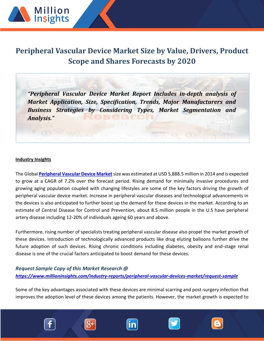 peripheral vascular device market size by value
