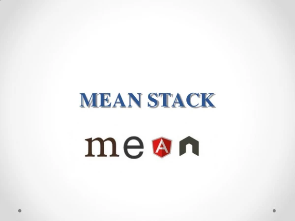 What is Mean Stack Development ?