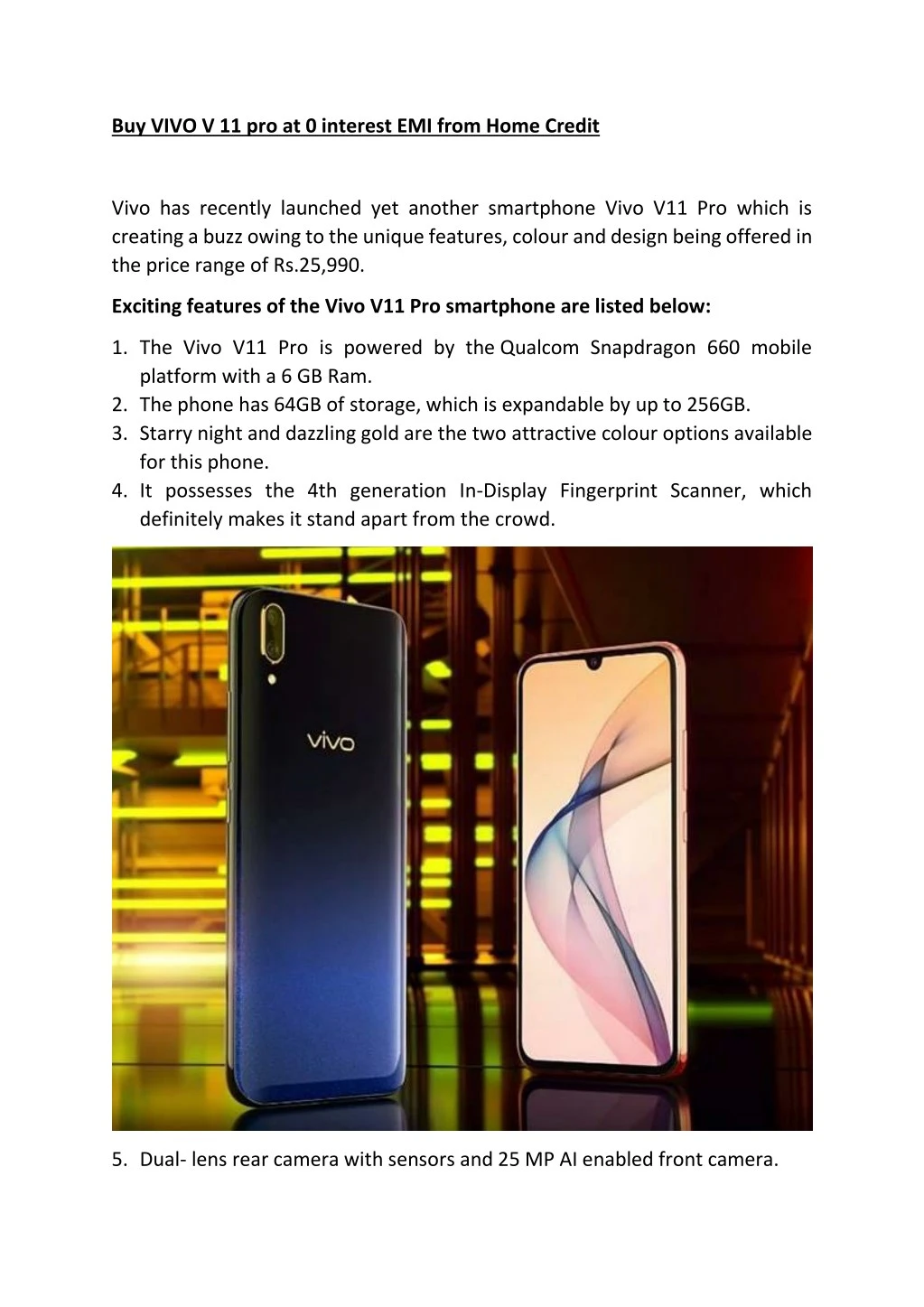 buy vivo v 11 pro at 0 interest emi from home