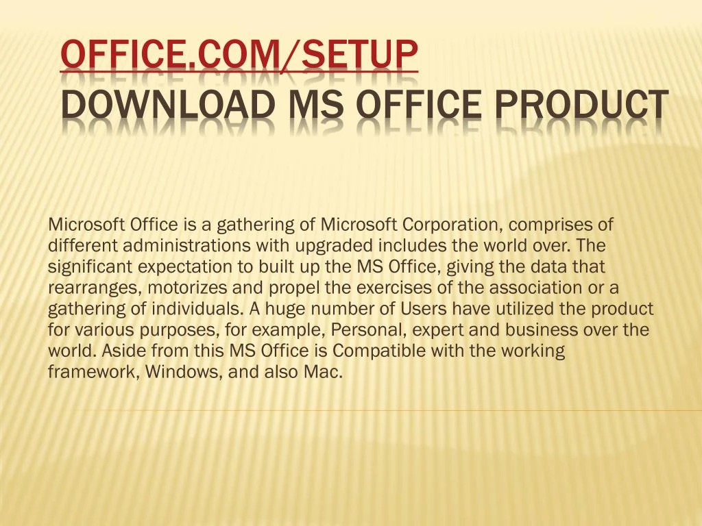 office com setup download ms office product