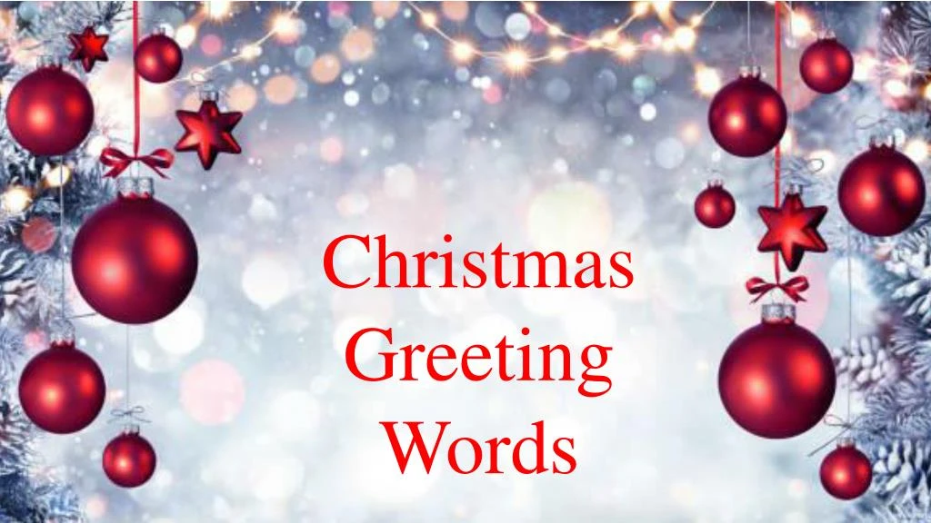 christmas greeting words