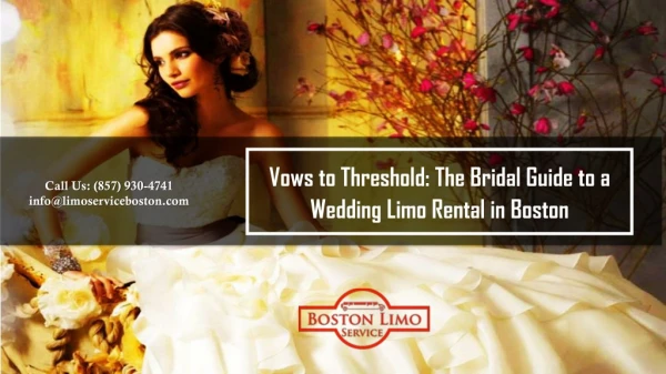 Vows to Threshold The Bridal Guide to a Wedding Limo Rental in Boston