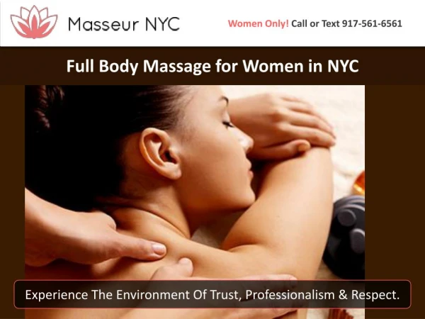 Full Body Massage for Women in NYC