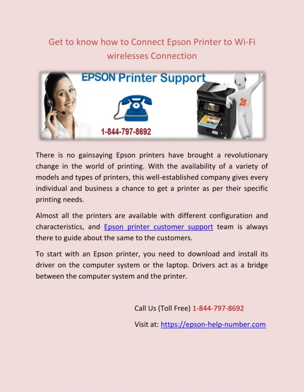 Get to know how to Connect Epson Printer to Wi-Fi wirelesses Connection