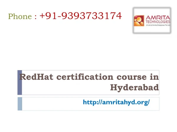 RedHat certification course in Hyderabad