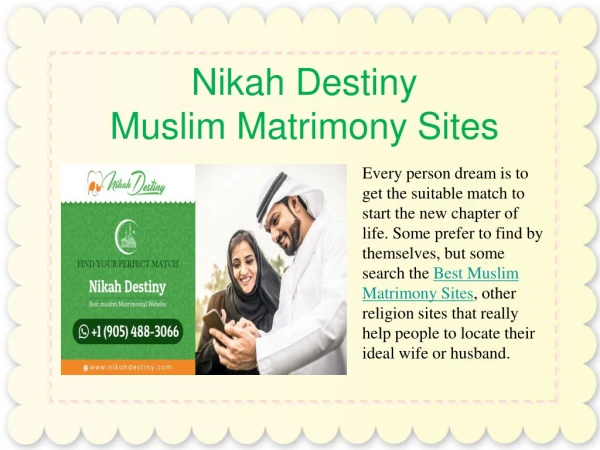 Find Perfect Muslim Matrimony Site for Wedding
