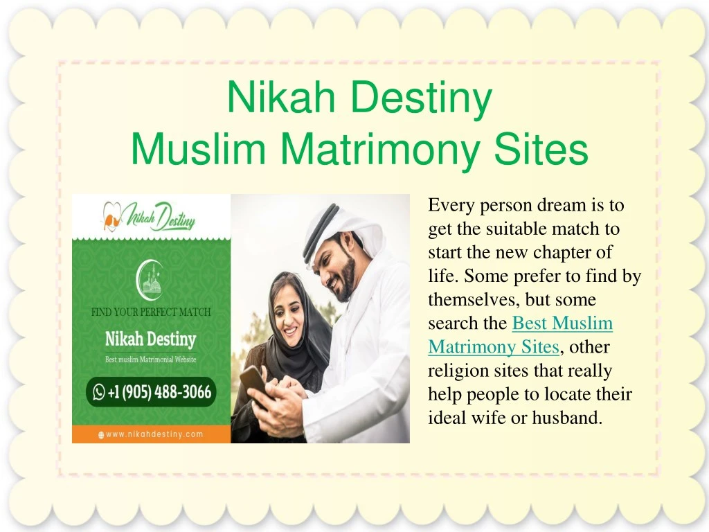 nikah destiny muslim matrimony sites