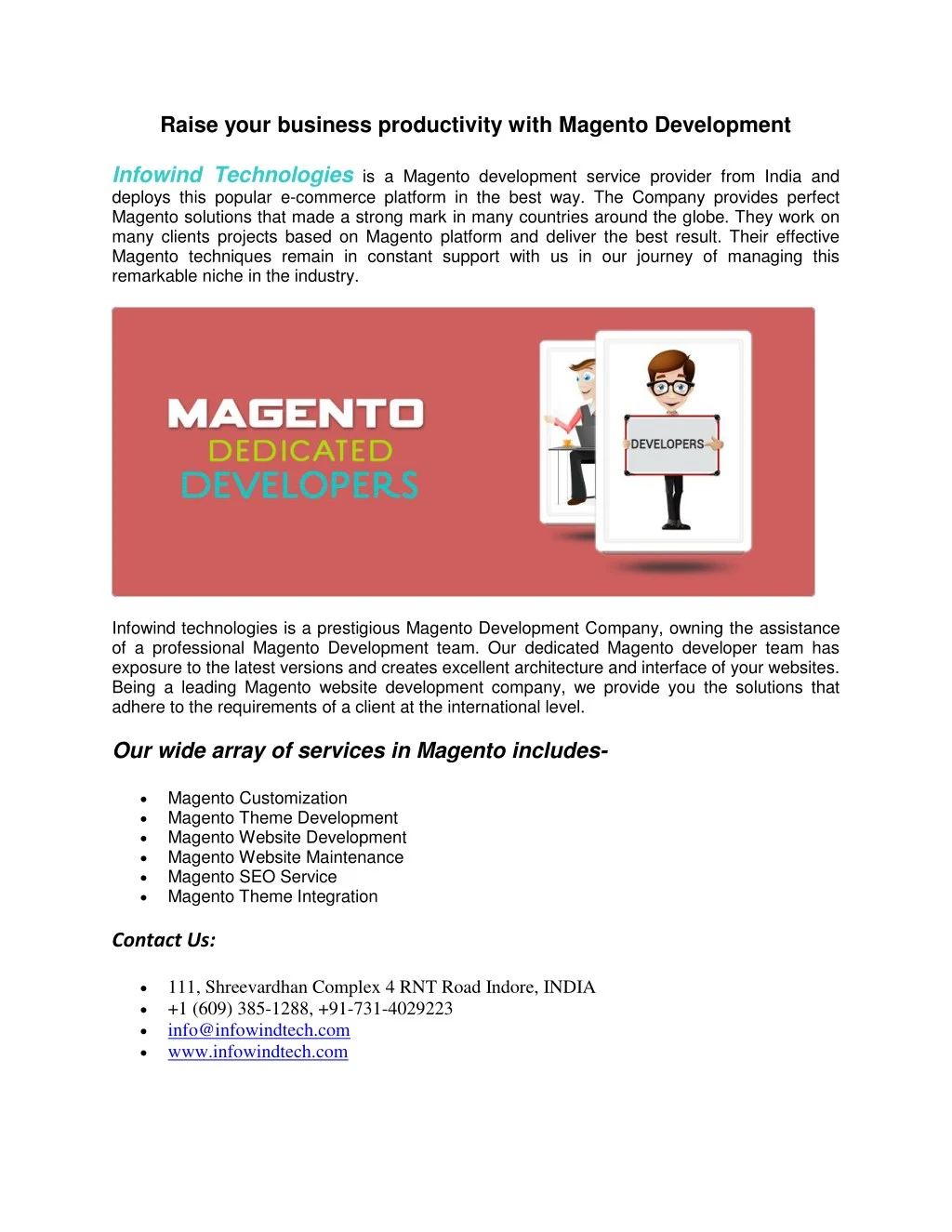 raise your business productivity with magento