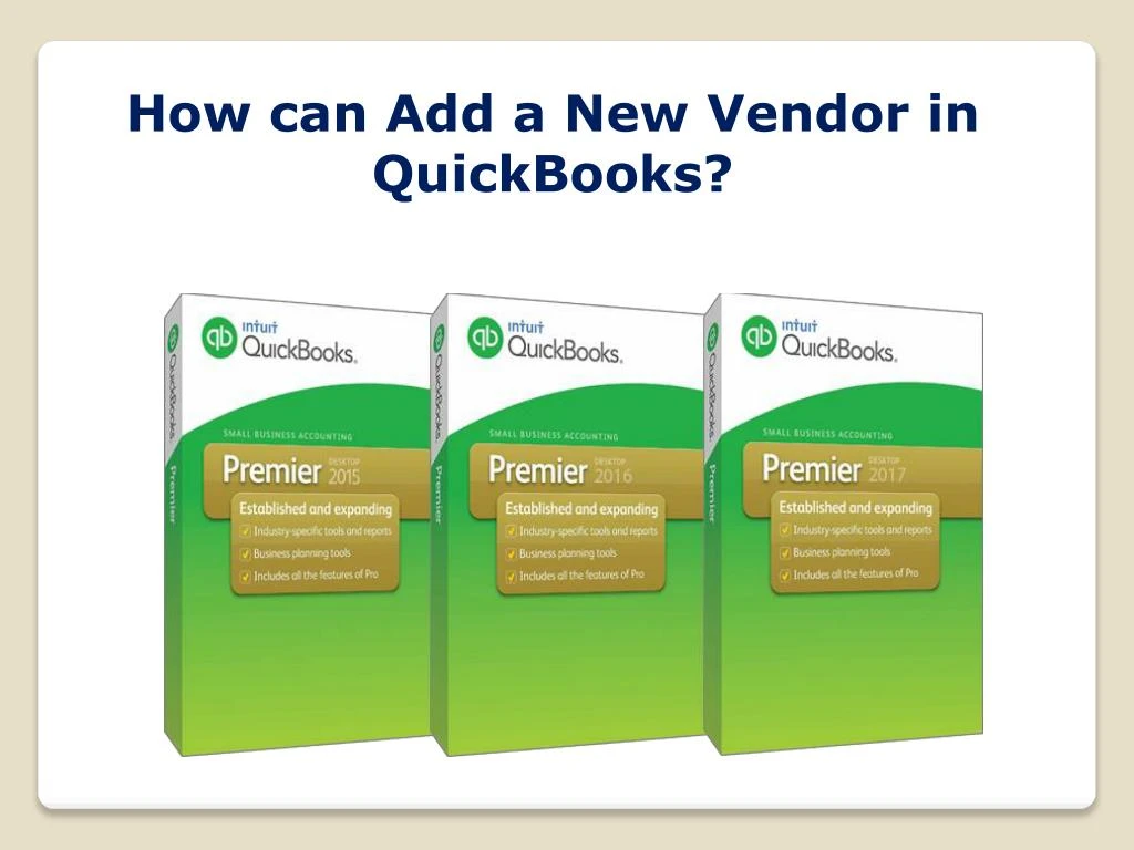 how can add a new vendor in quickbooks