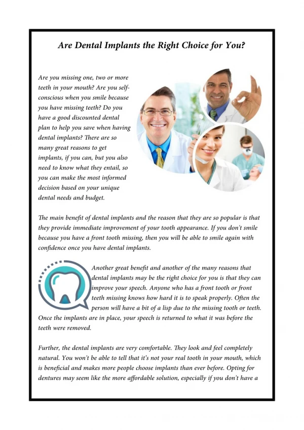 Are Dental Implants the Right Choice for You