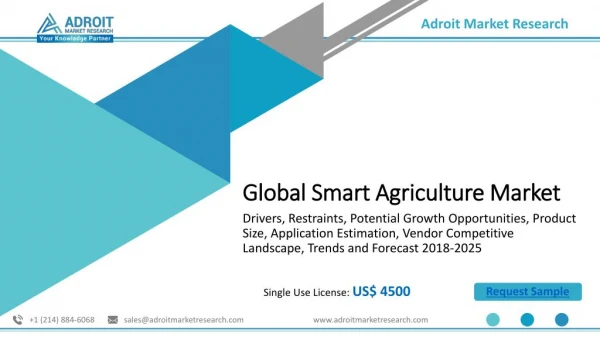 Smart Agriculture Market 2018: Outlook, Size, Share, Growth, Trends and Forecast to 2025