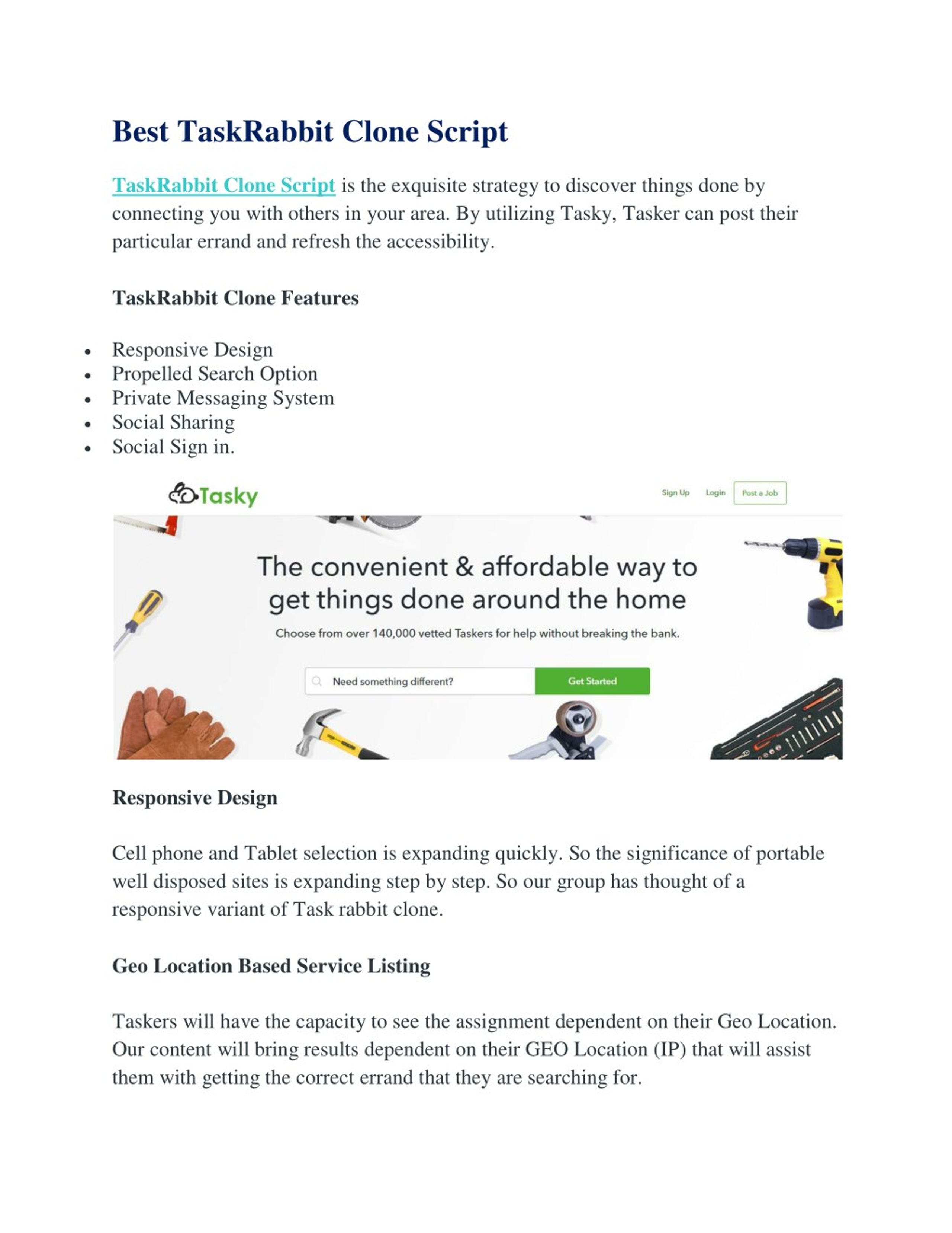 PPT - Best TaskRabbit clone script PowerPoint Presentation, free ...