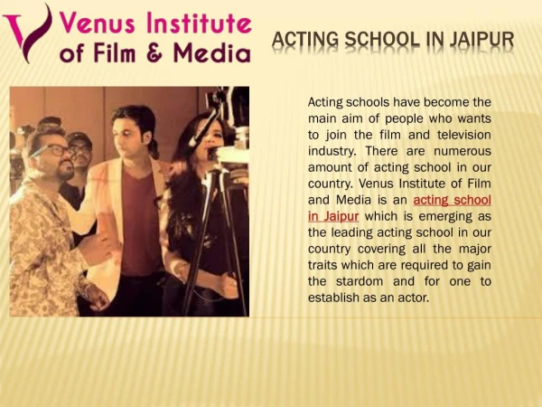 Acting school in jaipur