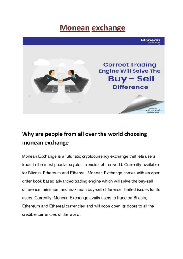 Monean Exchange |bitcoin future exchange