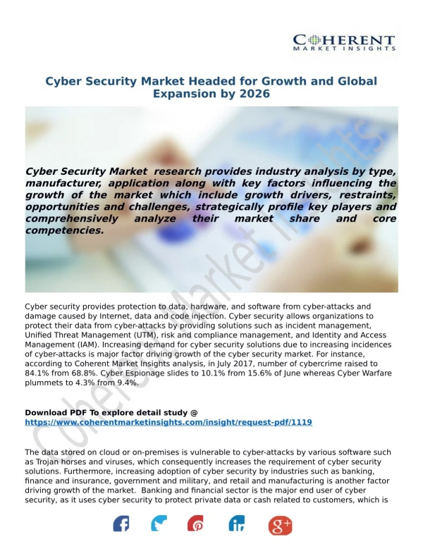 Cyber Security Market Headed for Growth and Global Expansion by 2026
