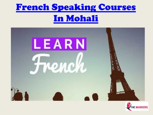 French speaking courses in Mohali