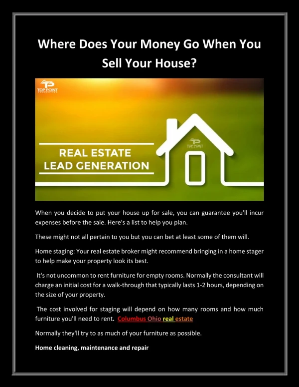 Where Does Your Money Go When You Sell Your House