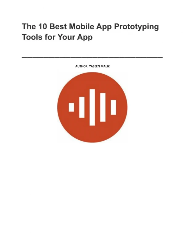 The 10 Best Mobile App Prototyping Tools for Your App