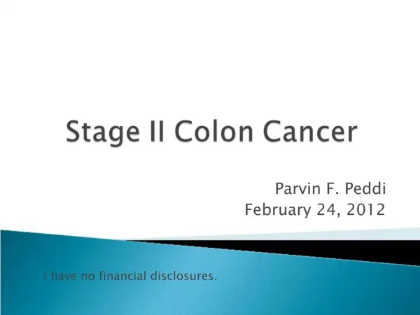Stage II Colon Cancer