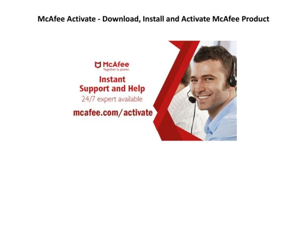 mcafee.com/activate - Install and activate McAfee Product
