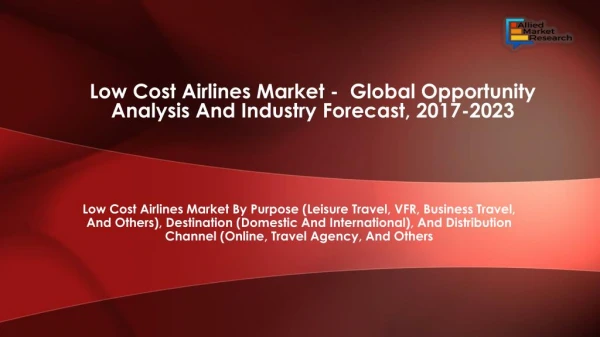Low cost airlines market