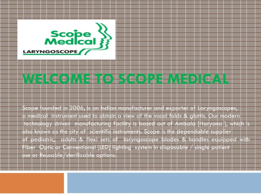 welcome to scope medical