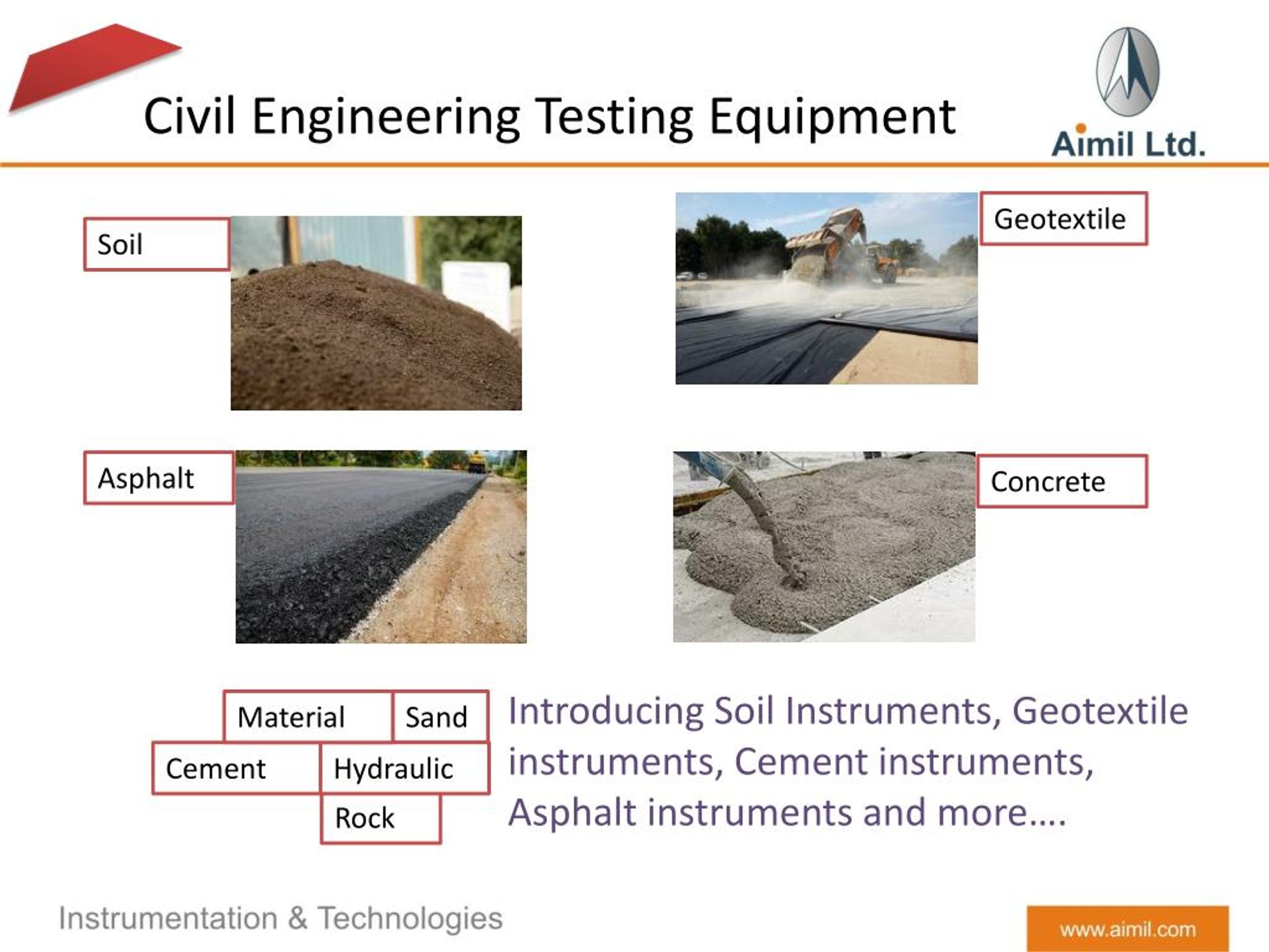 PPT - Civil Engineering Instrumentation for Soil Testing, Rock Testing ...