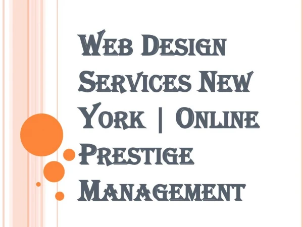 What Do Web Design Services New York Deliver to Your Business?