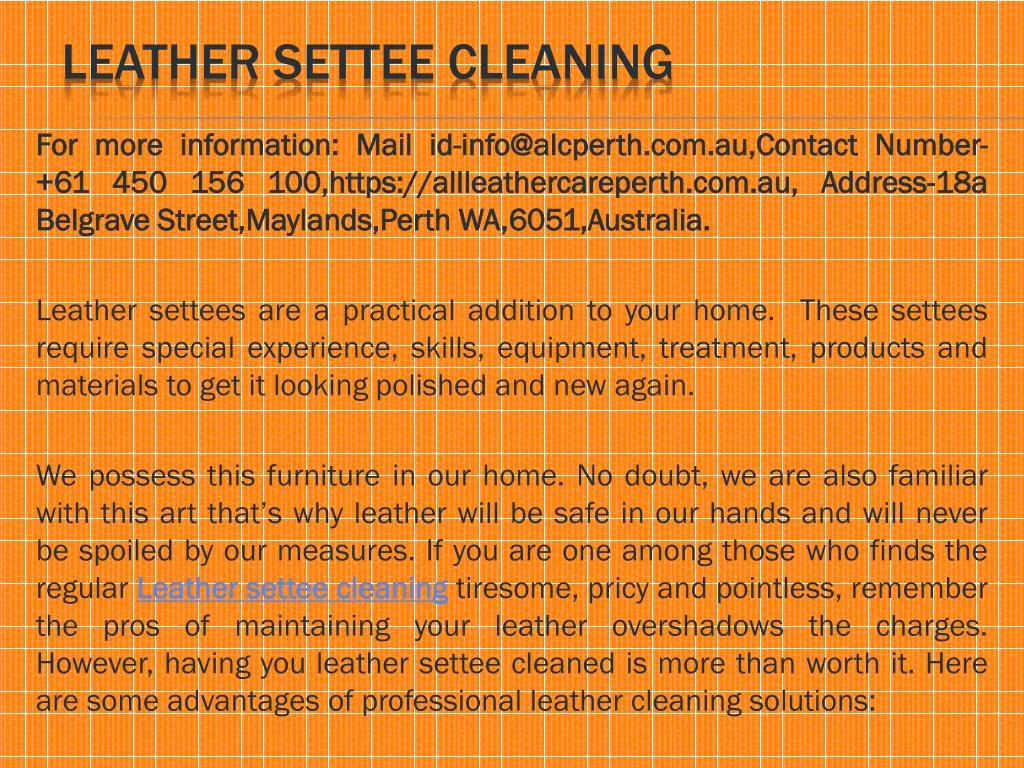 leather settee cleaning