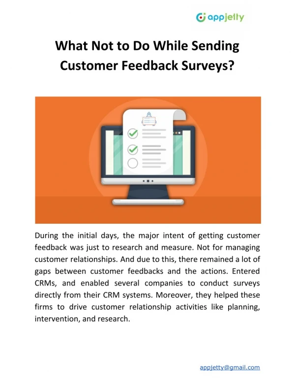What Not to Do While Sending Customer Feedback Surveys?