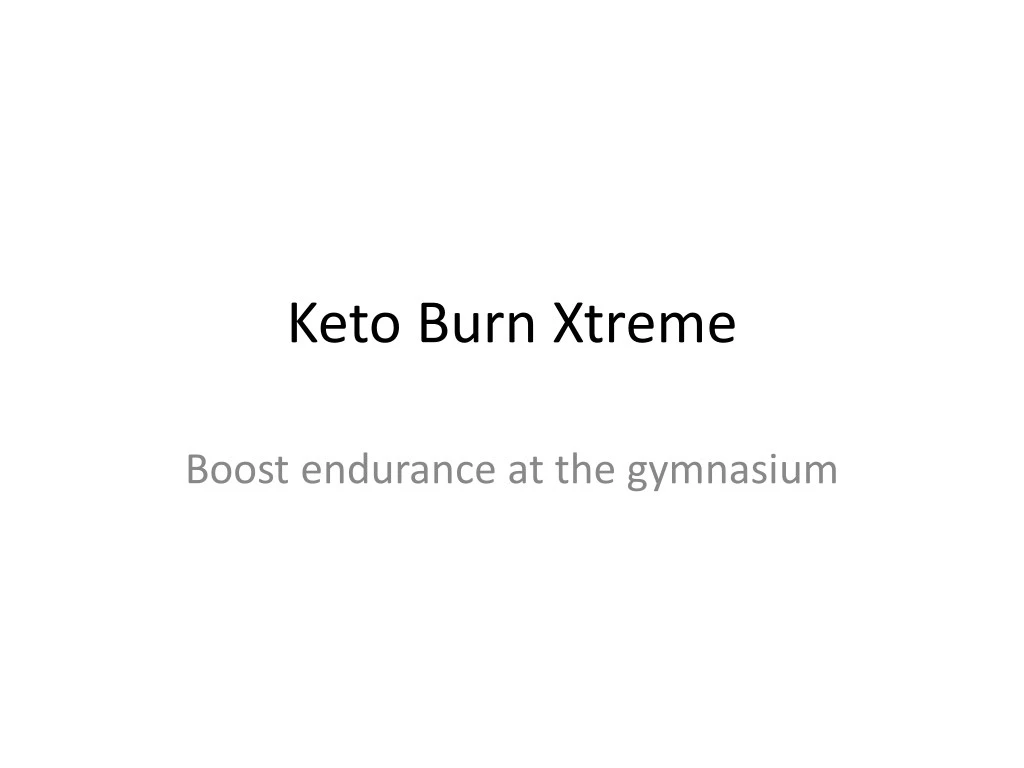 keto burn xtreme