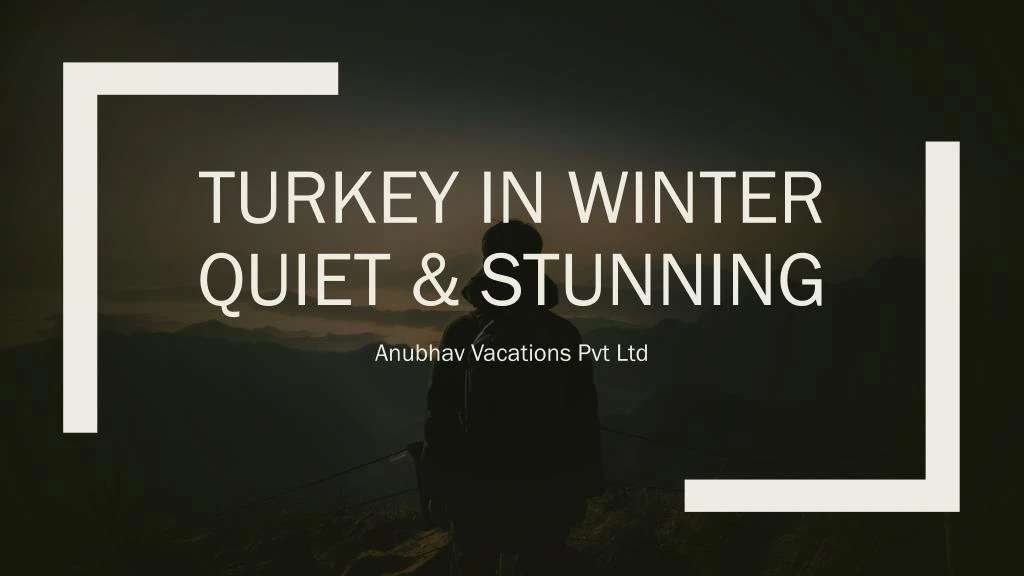 turkey in winter quiet stunning