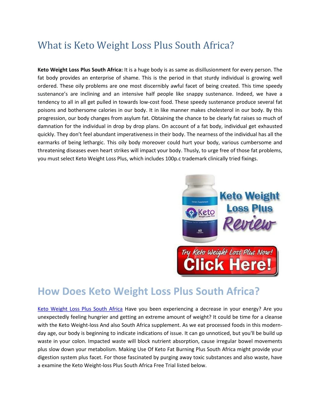 what is keto weight loss plus south africa
