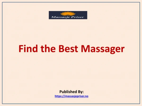 Find the Best Massager