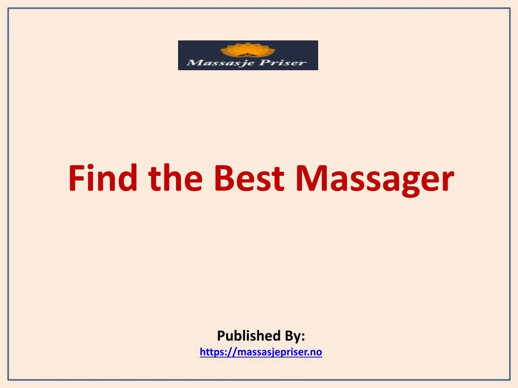 find the best massager published by https massasjepriser no