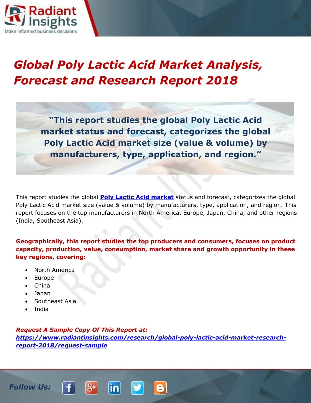 global poly lactic acid market analysis forecast