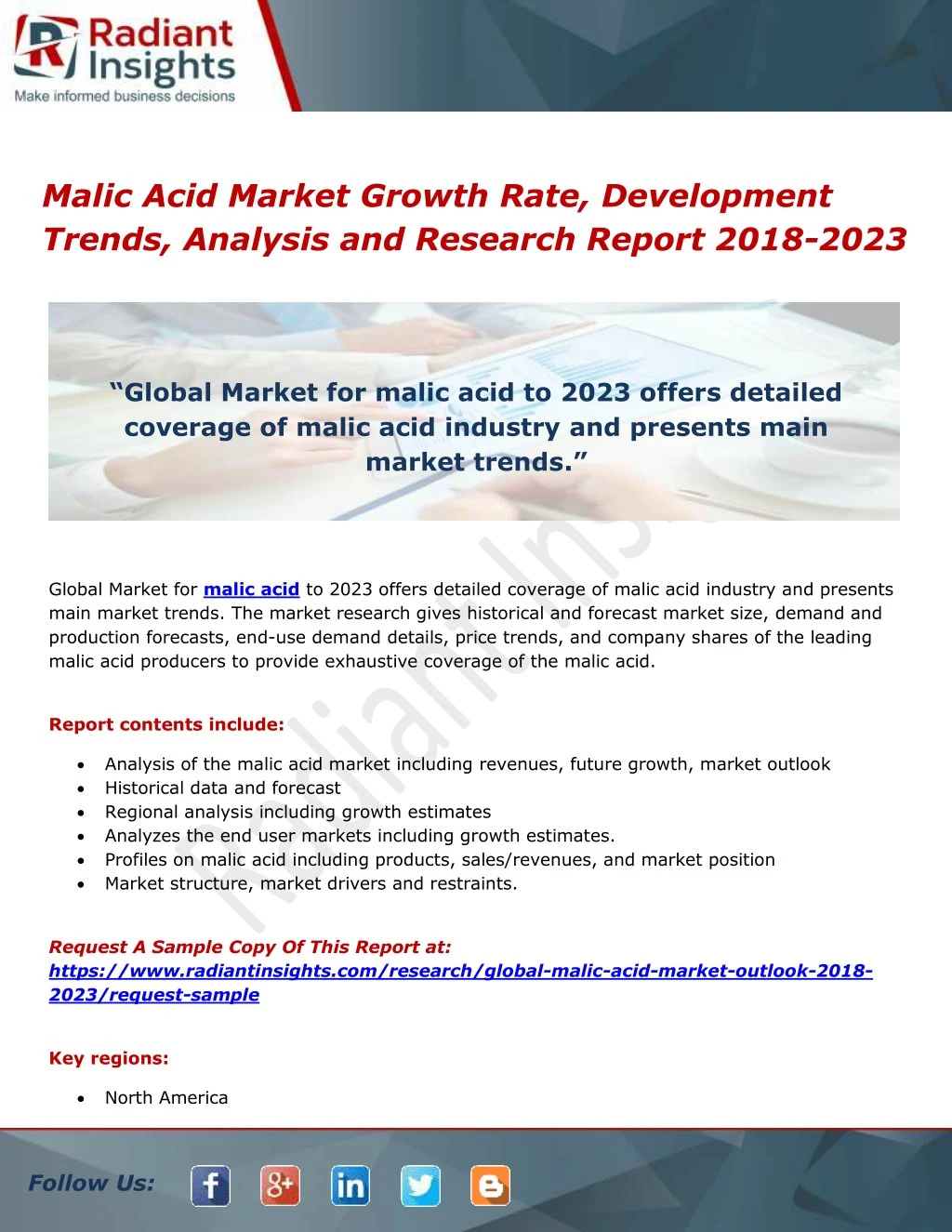 malic acid market growth rate development trends
