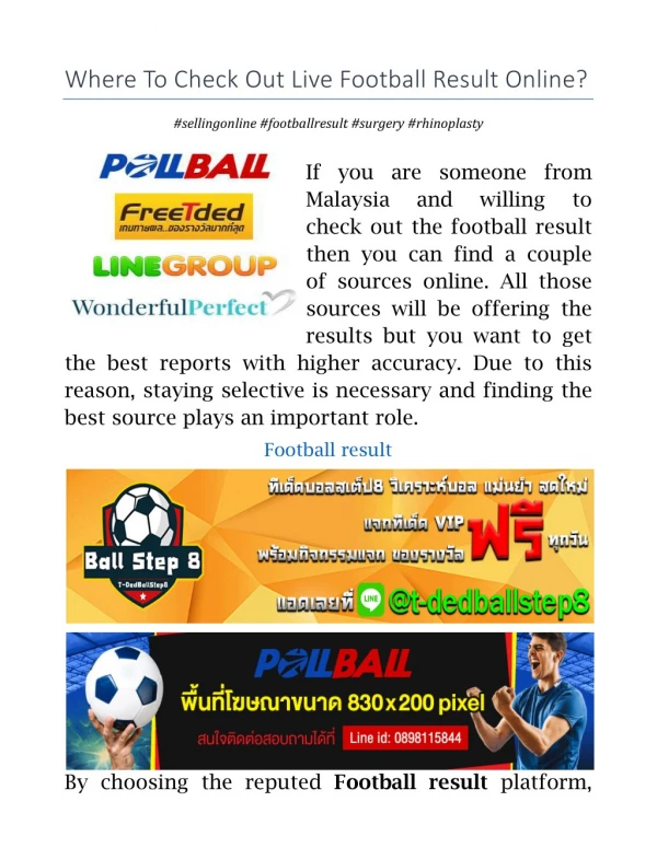 Where To Check Out Live Football Result Online?