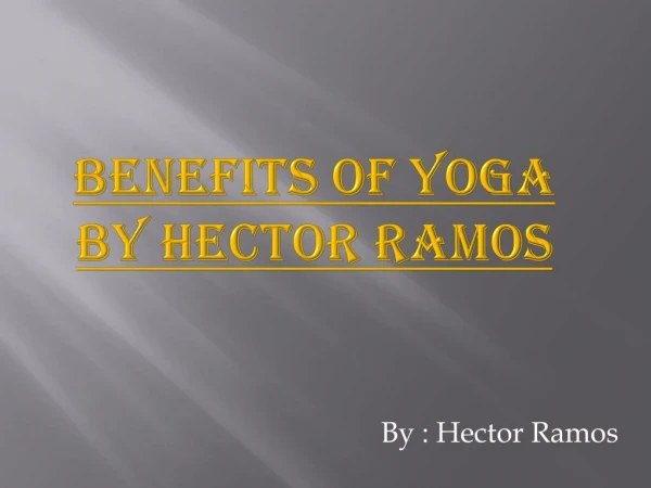 Think About Yoga By Hector Ramos