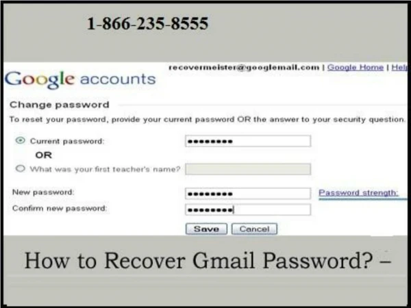How to Recover hacked Gmail Account 1-866-235.8555