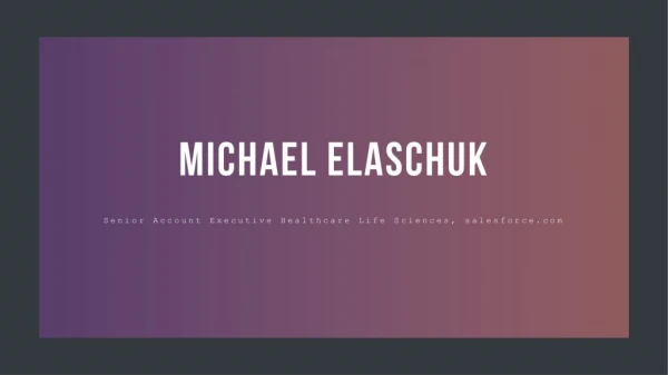 Michael Elaschuk - Former Account Executive, Icon Computing Solutions