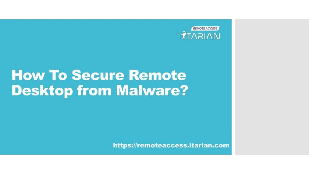 how to secure remote desktop from malware