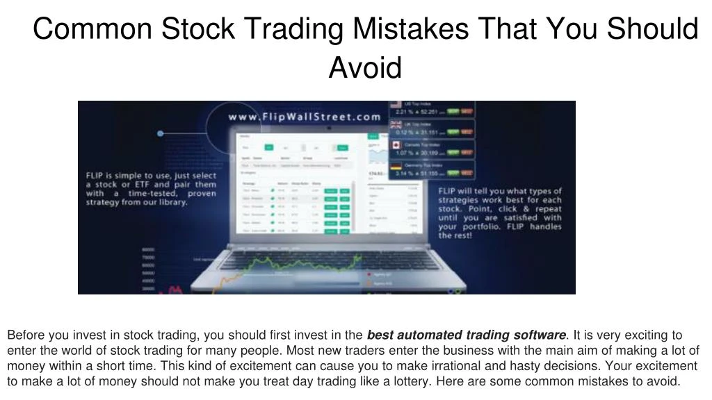 common stock trading mistakes that you should avoid