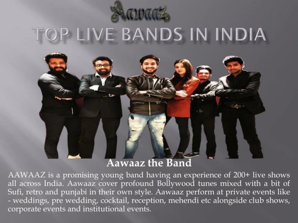 Top Live Bands in India