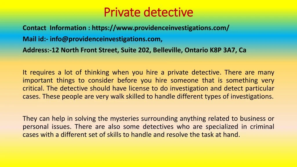 private detective