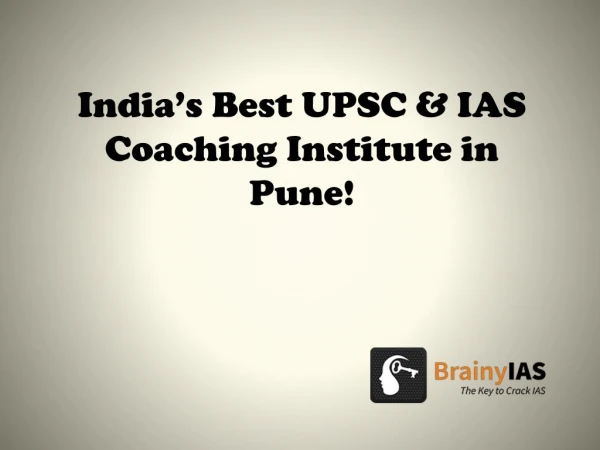 India’s Best UPSC & IAS Coaching Institute in Pune!
