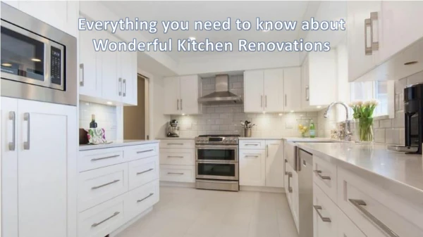 Everything you need to know about Wonderful Kitchen Renovations