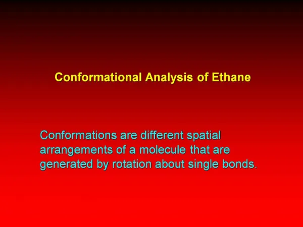 Conformational Analysis of Ethane
